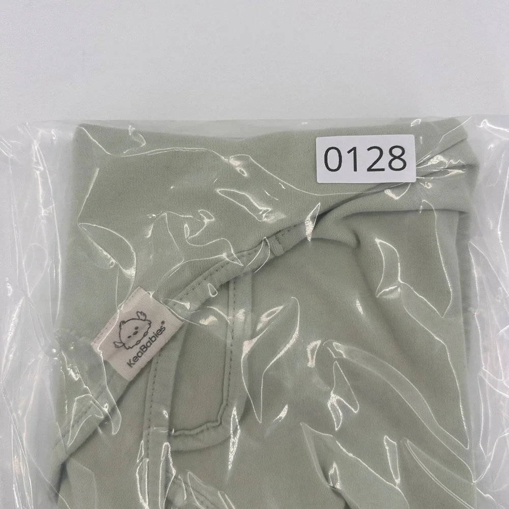 KeaBabies Soothe Swaddle Wrap Sage Green Organic Cotton 0-3M OS